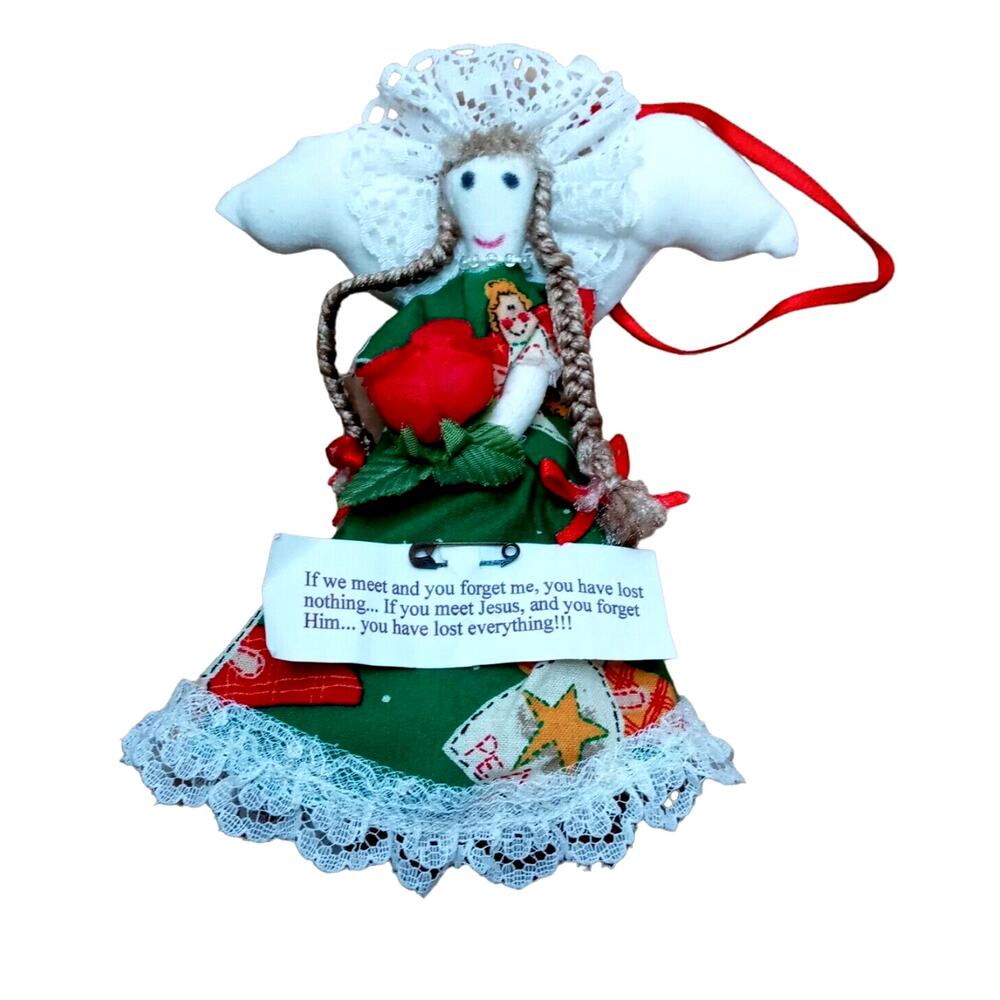🎄 Primitive Angel🪽 📖Ornament Tree Topper Faith Decor